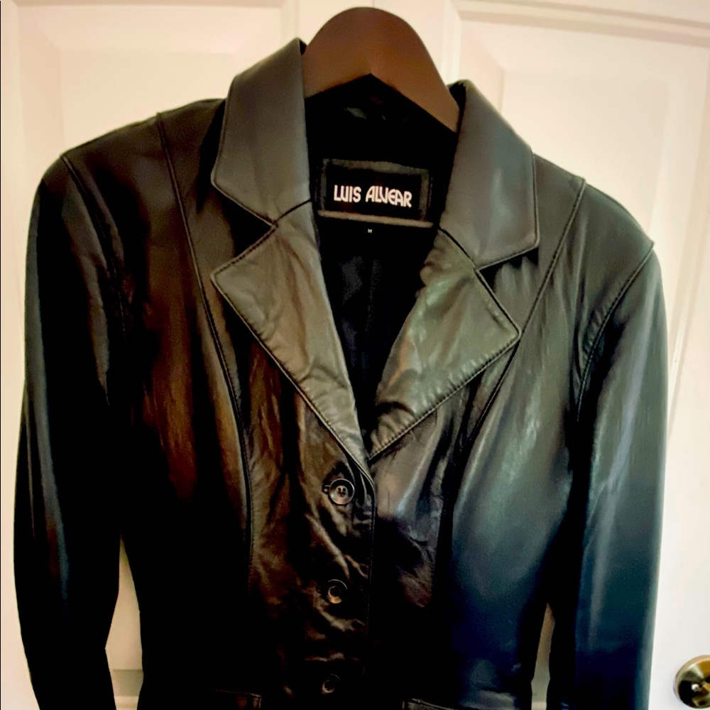 Black leather jacket